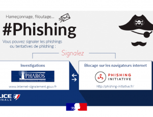 Vous pouvez signaler les phishings ou les tentatives de phishings. Vous pouvez signaler les phishings ou les tentatives de phishings.
