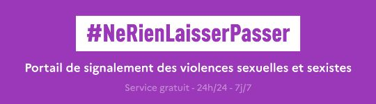 Portail de signalement des violences sexuelles et sexistes.