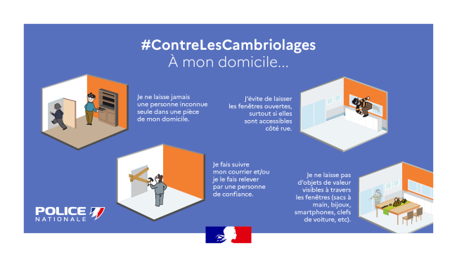 Les bons gestes pour lutter contre les cambriolages.
