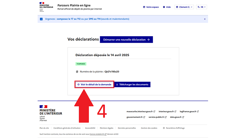 Procès-verbal de plainte