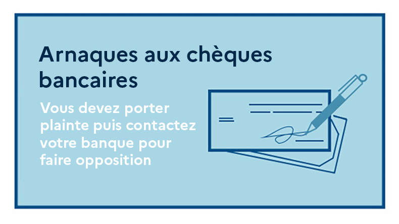 Infographie sur les arnaques aux chèques bancaires